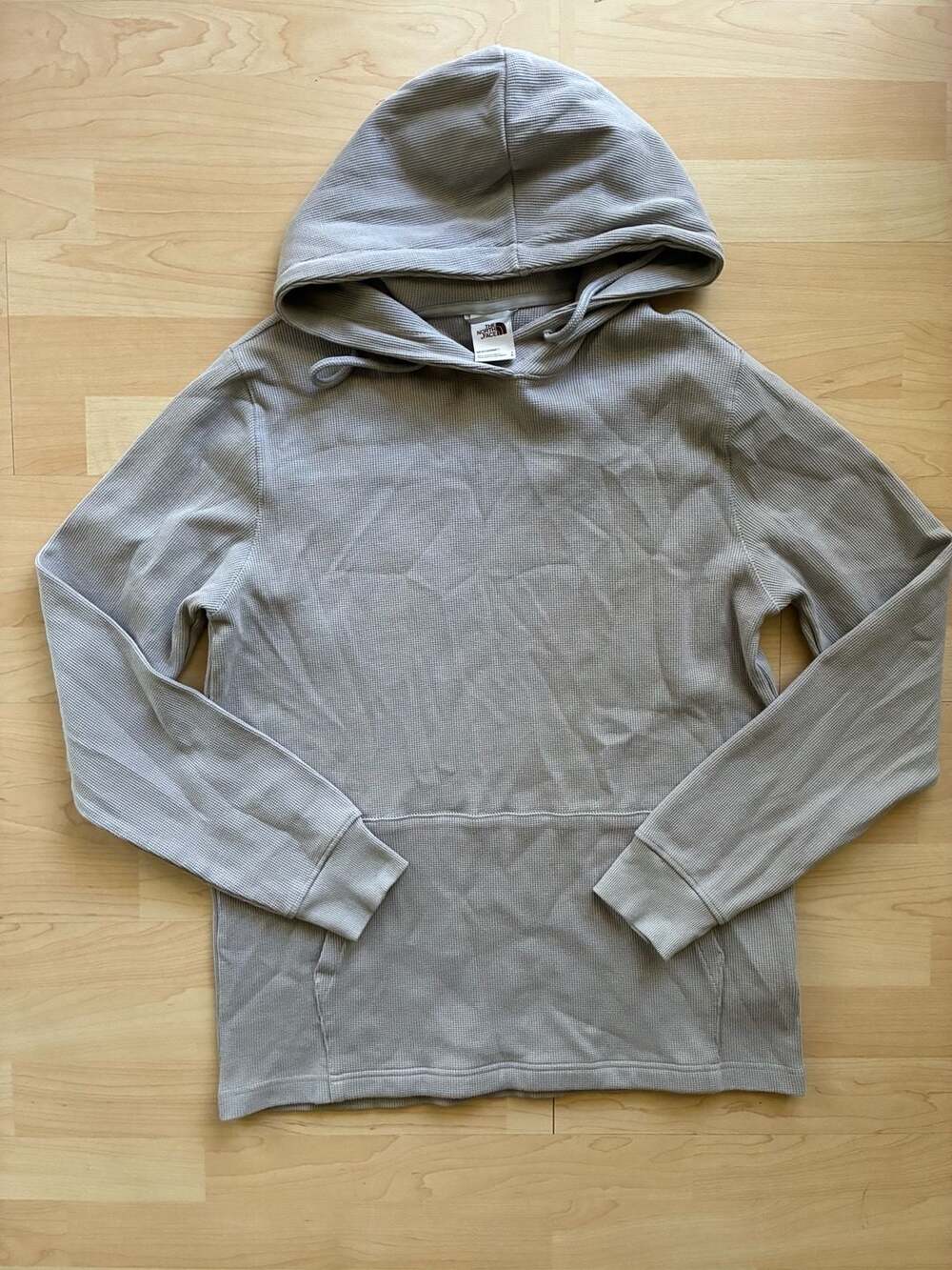 The North Face Men’s Waffle Knit Hoodie Gray Size L